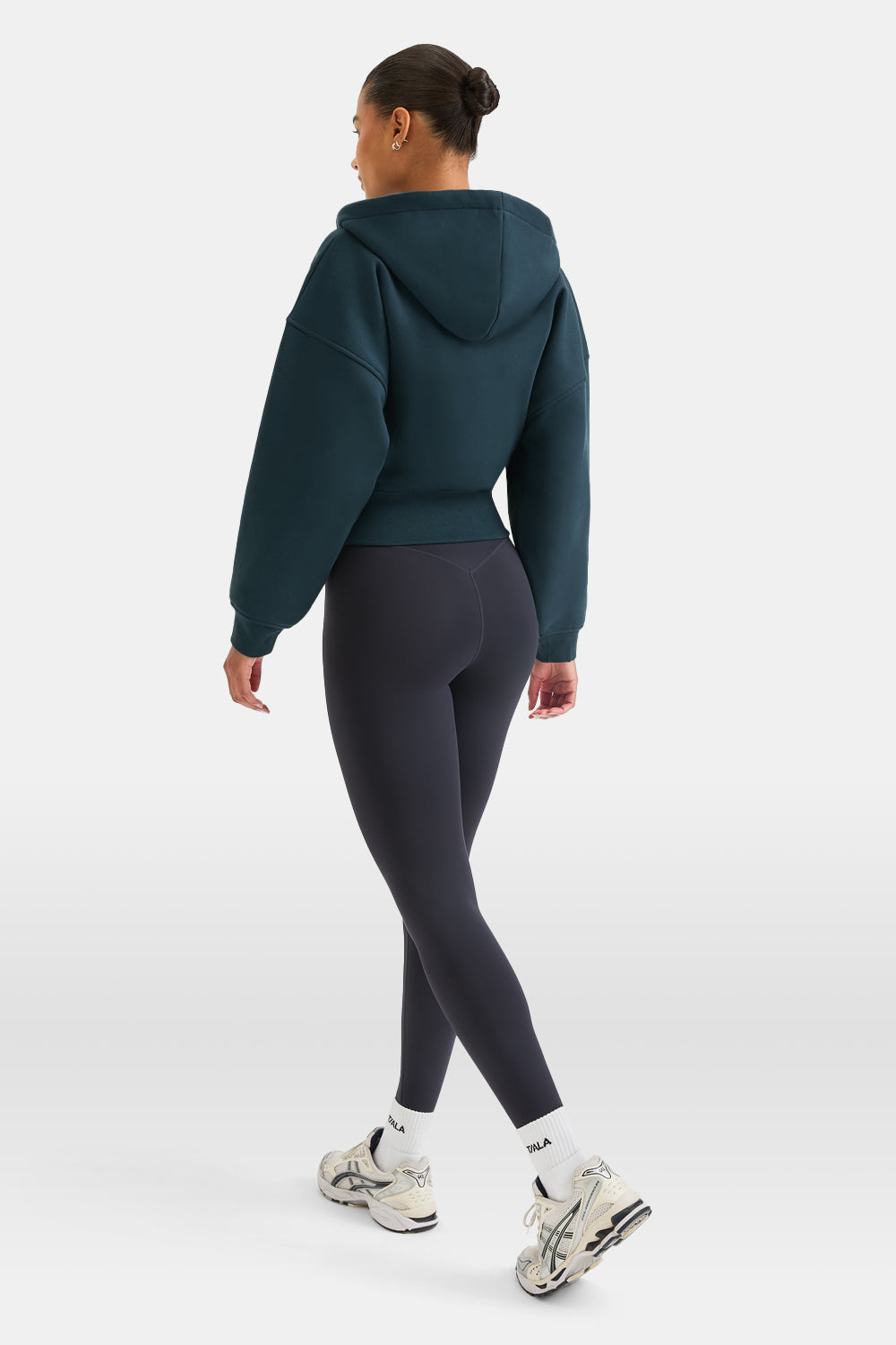 Cocoon Zip Through Hoodie - Teal