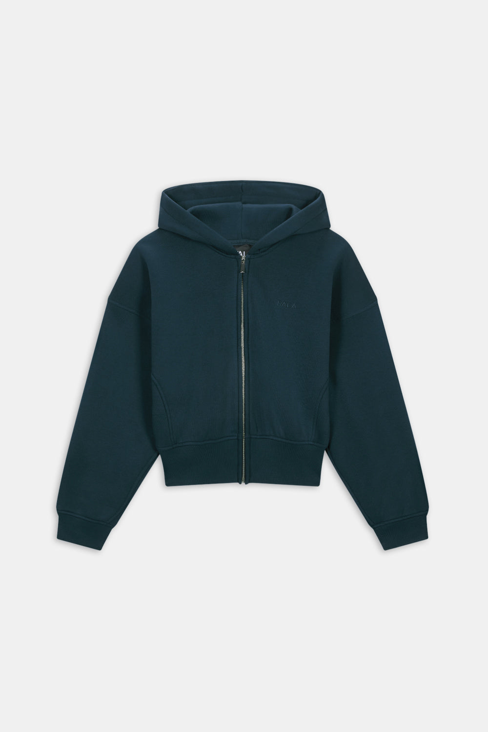 Cocoon Zip Through Hoodie - Teal