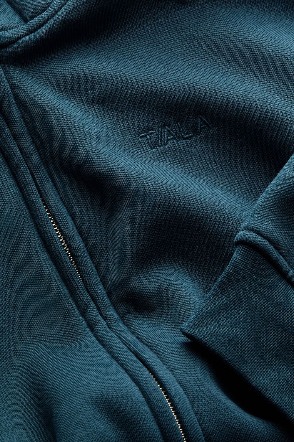 Cocoon Zip Through Hoodie - Teal