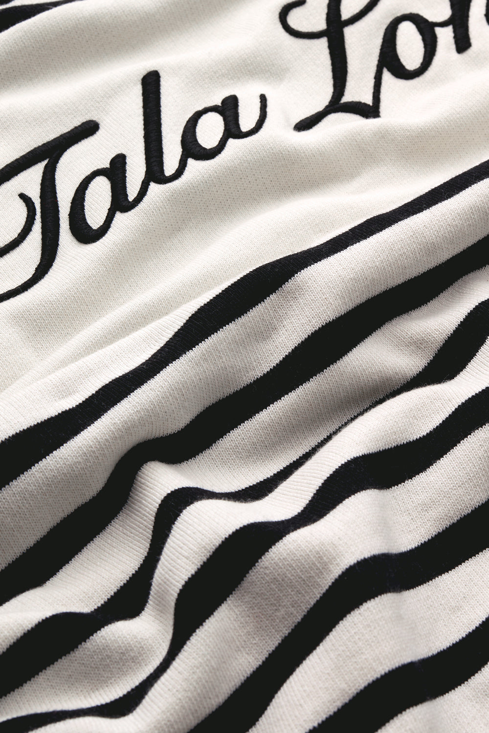 Rugby Polo Sweatshirt - Black / Ivory Stripe