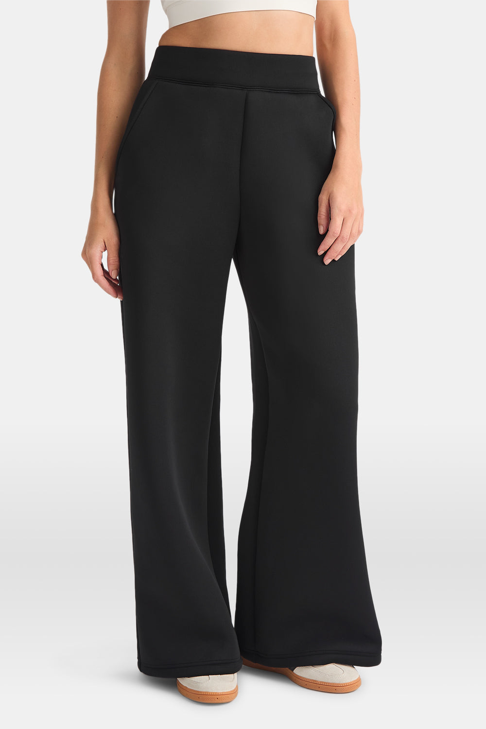 Spacer Wide Leg Jogger - Black