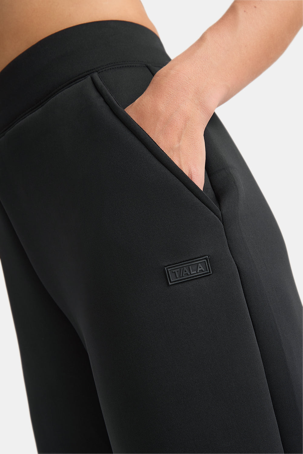 Spacer Wide Leg Jogger - Black