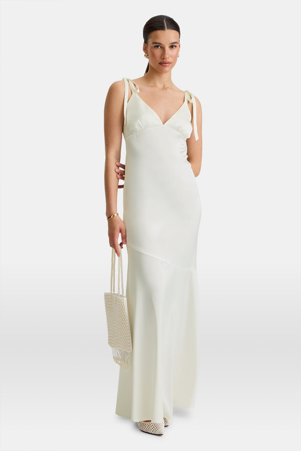 Silky Maxi Dress - Diamond White