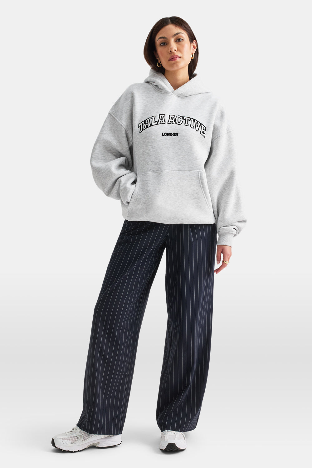 TALA Active Applique Hoodie - Grey Marl