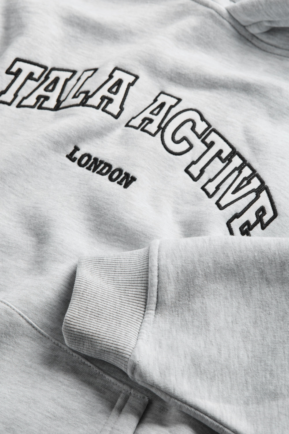 TALA Active Applique Hoodie - Grey Marl