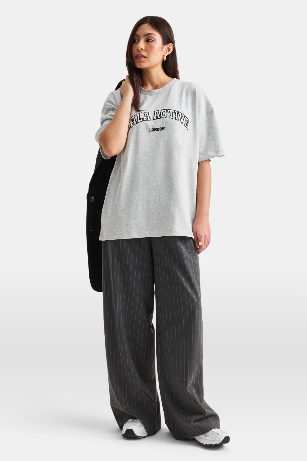 TALA Active Applique Tee - Grey Marl