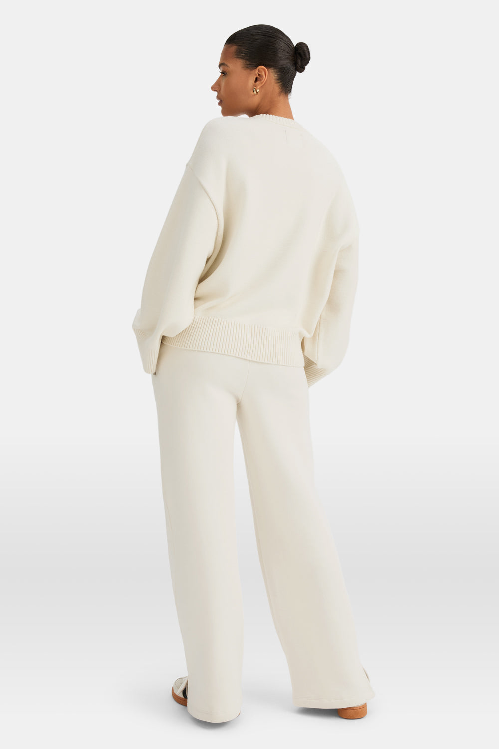 T Logo Knit Sweater - Buttermilk And Chilli Red