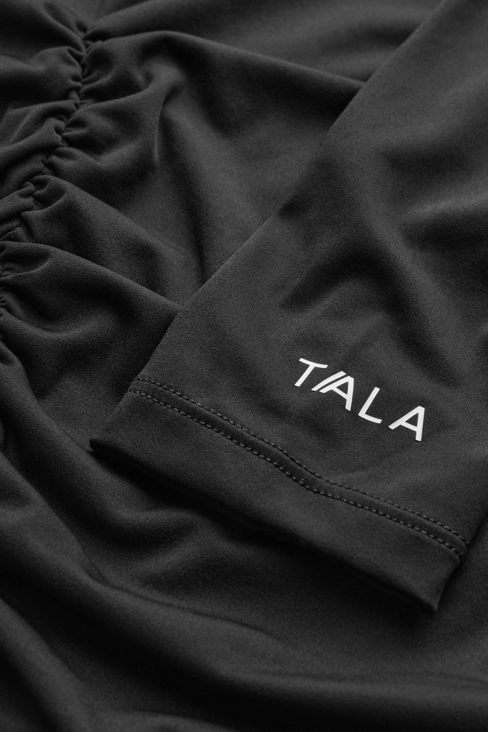 UltraLite Ruched Long Sleeve Top - Black