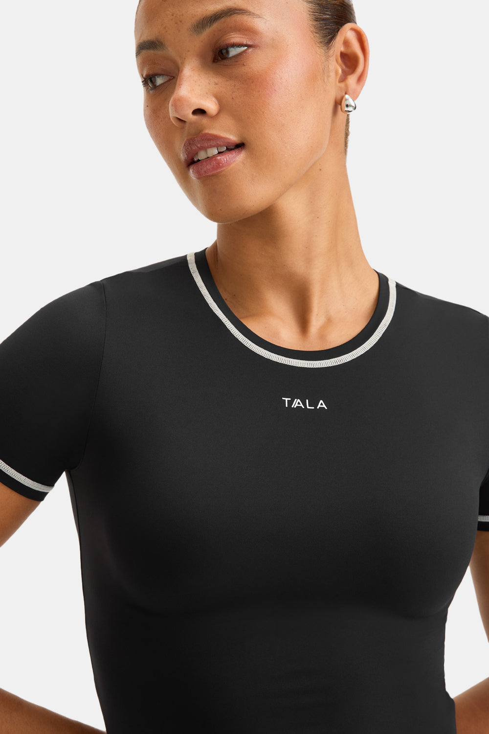 UltraLite Contrast Stitch Active T-Shirt - Black