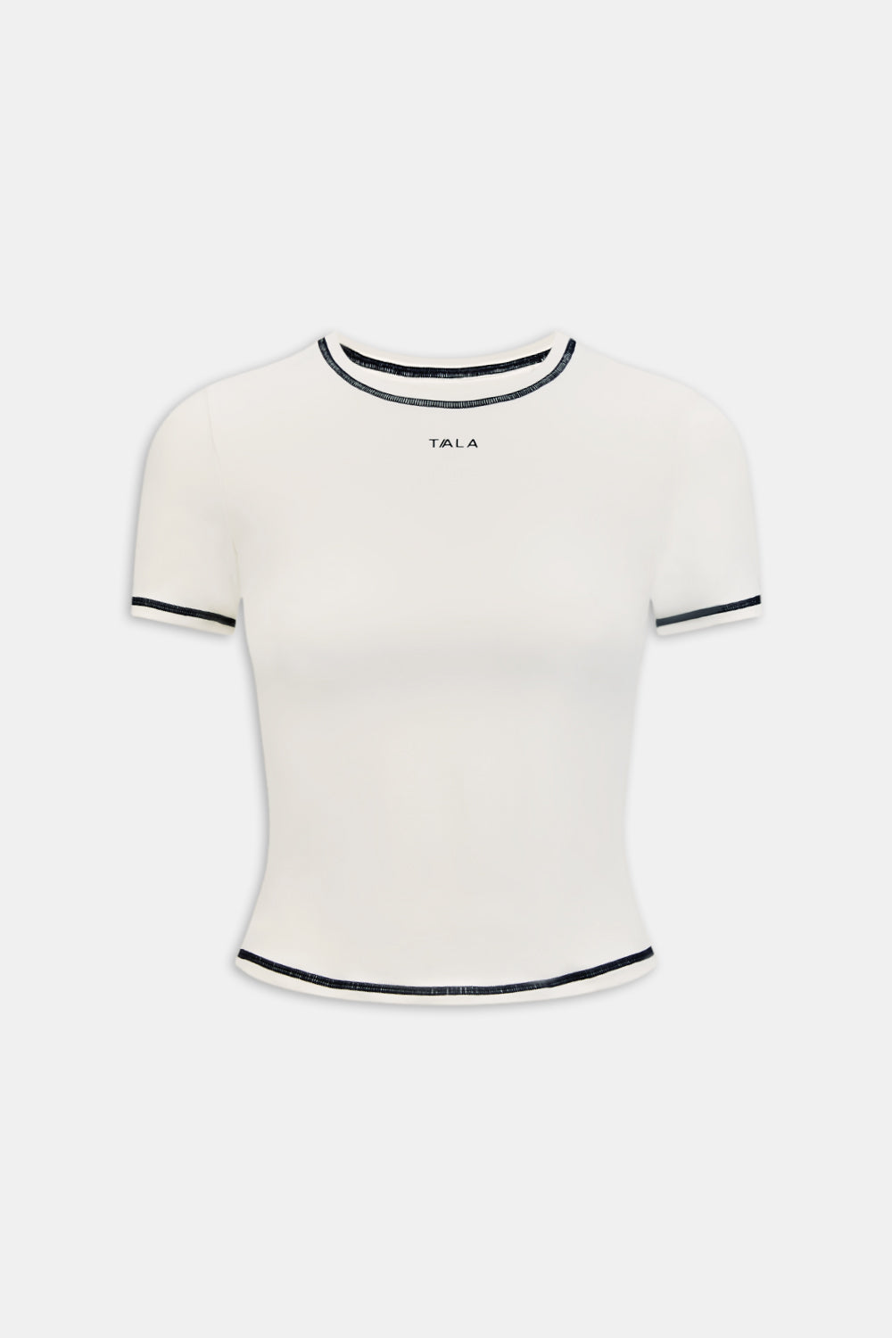 UltraLite Contrast Stitch Active T-Shirt - Ivory