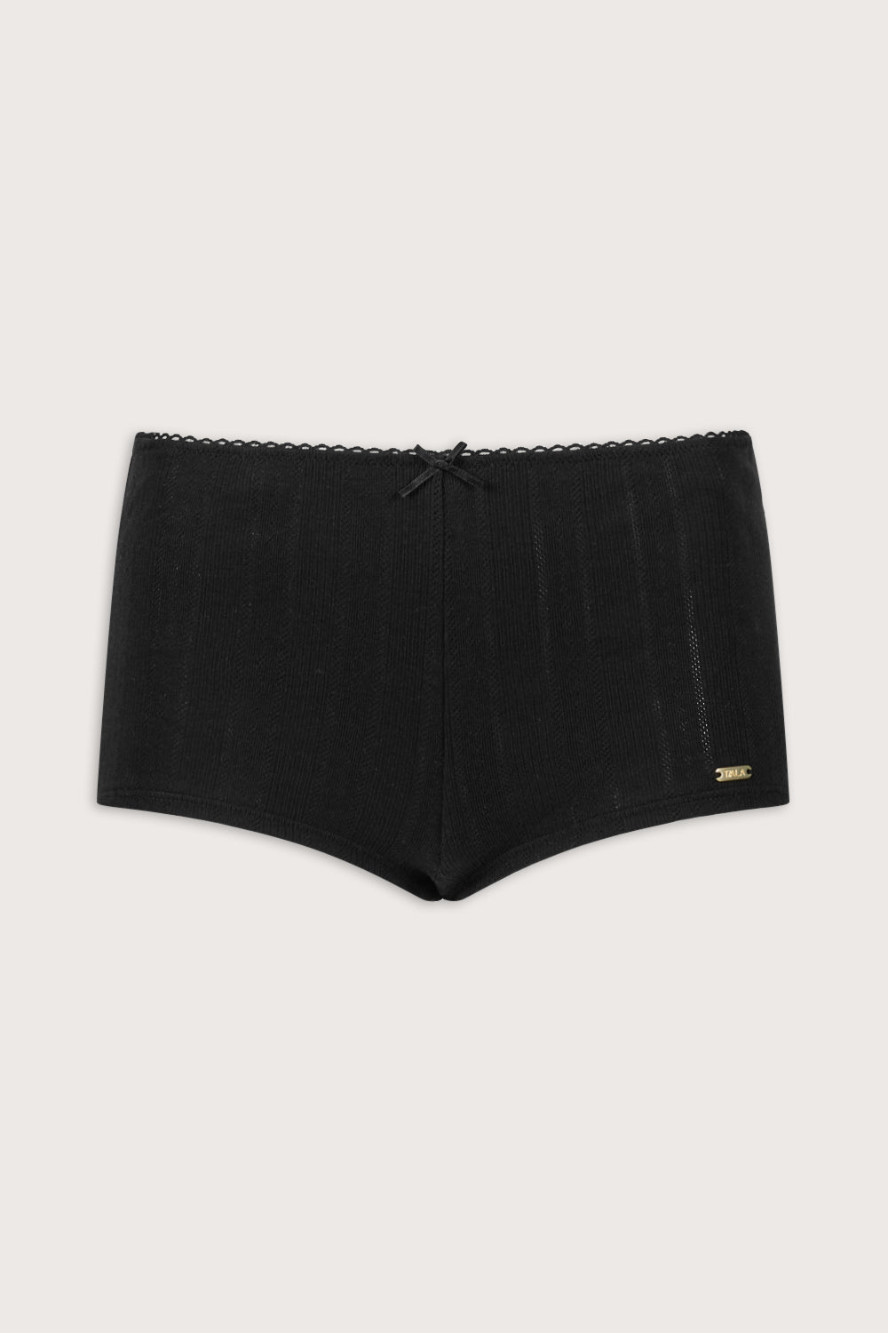 Pointelle Boxer Brief - Black