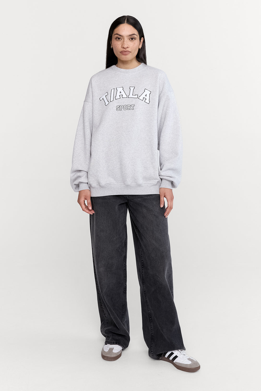 Oversized Club Sweatshirt - Grey Marl