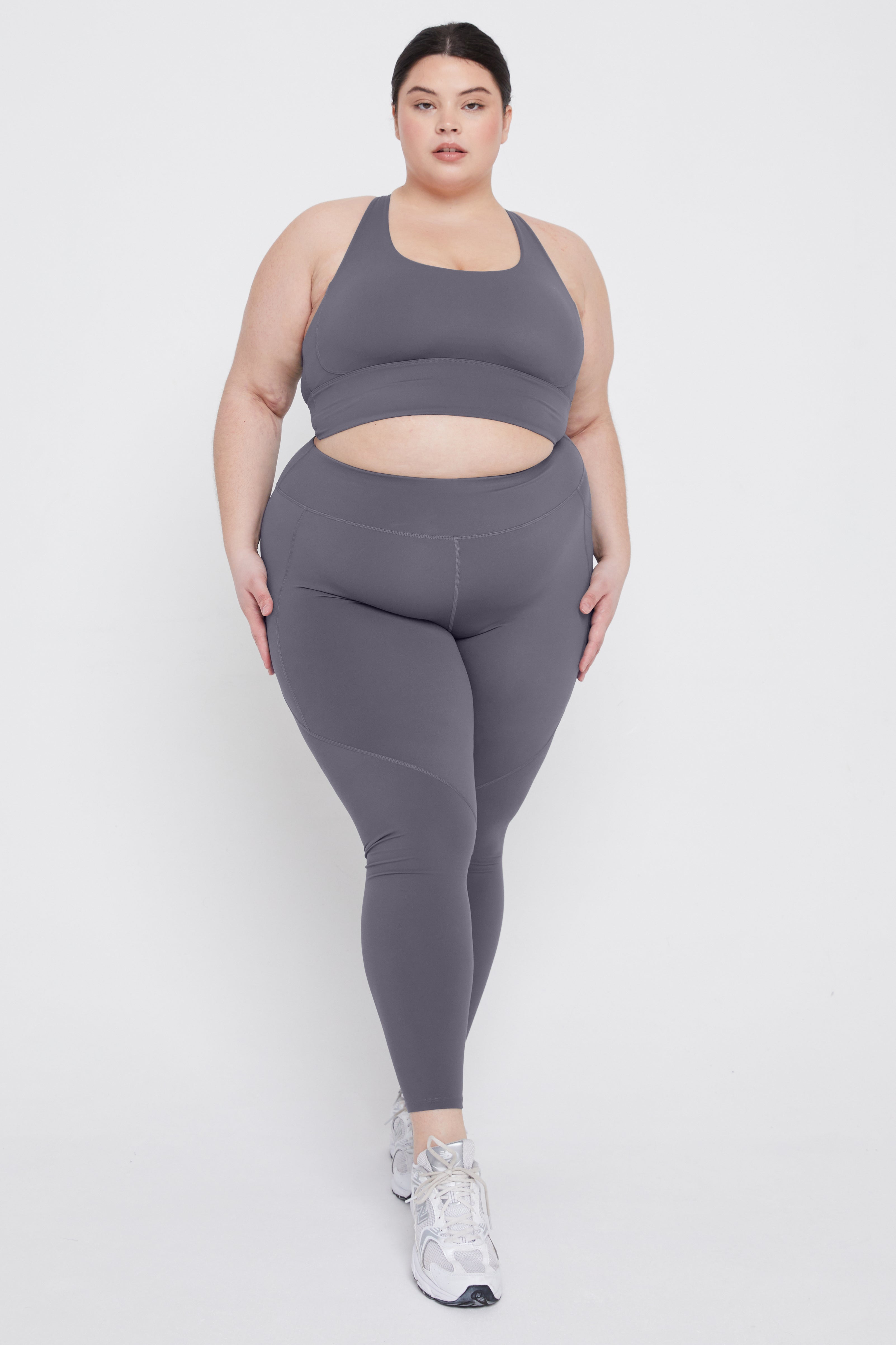 SkinLuxe High Waisted Side Pocket Legging - Tornada Grey